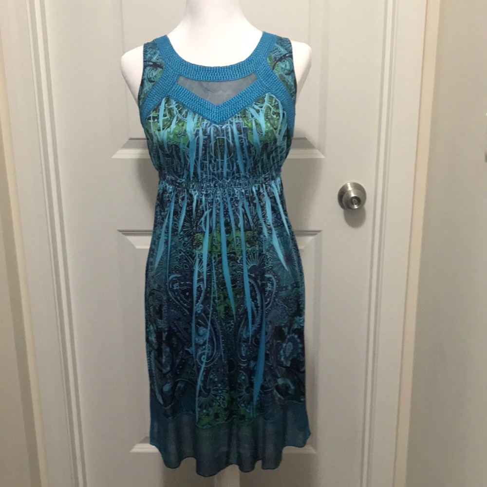Apt.9 Navy Blue with different colors of Blue & Green.